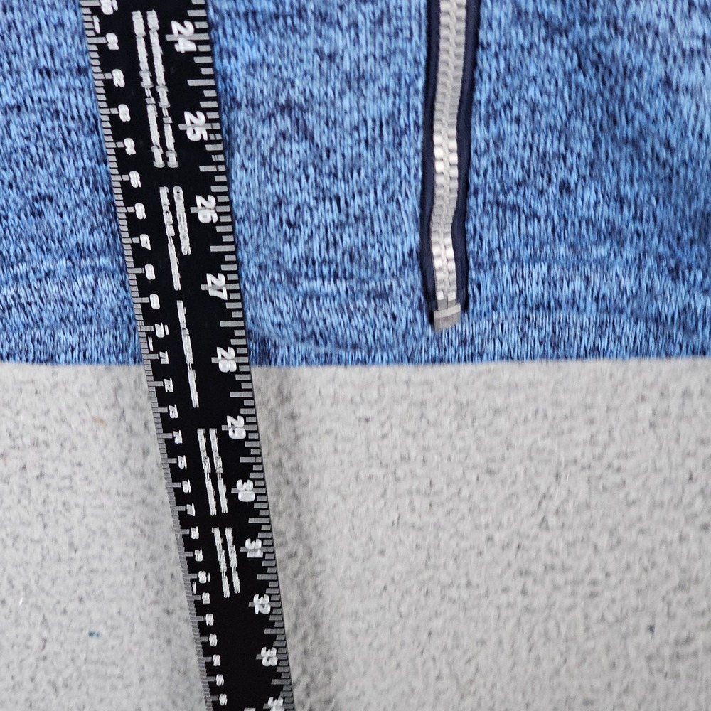 Straight Down Jacket Women's XL Blue Fleece Lined Casual Long Sleeve Full Zip - Picture 4 of 10